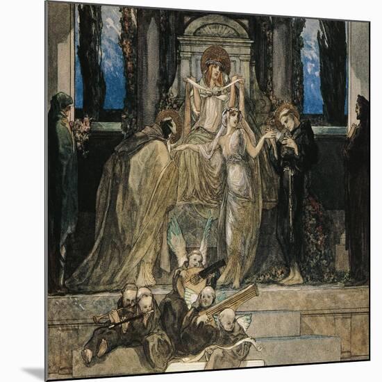 Austria, Vienna, Illustration of Dante Alighieri's Divine Comedy-null-Mounted Giclee Print