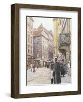 Austria, Vienna, Jewish Quarter in Vienna, 1906-Franz Richard Unterberger-Framed Giclee Print