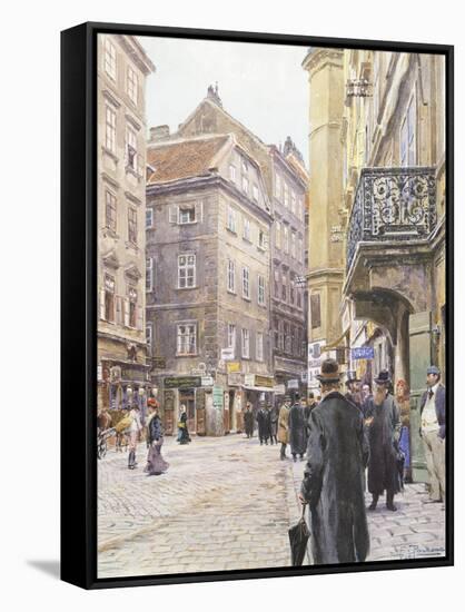 Austria, Vienna, Jewish Quarter in Vienna, 1906-Franz Richard Unterberger-Framed Stretched Canvas