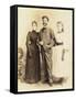 Austria, Vienna, Johann Strauss with Wife Adele and Daughter Alice-null-Framed Stretched Canvas