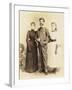 Austria, Vienna, Johann Strauss with Wife Adele and Daughter Alice-null-Framed Giclee Print