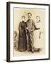 Austria, Vienna, Johann Strauss with Wife Adele and Daughter Alice-null-Framed Giclee Print