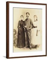 Austria, Vienna, Johann Strauss with Wife Adele and Daughter Alice-null-Framed Giclee Print
