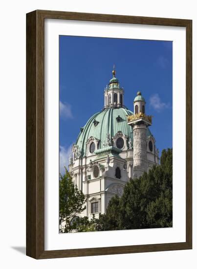 Austria, Vienna, Karlskirche (St. Charles's Church), Baroque-Gerhard Wild-Framed Photographic Print