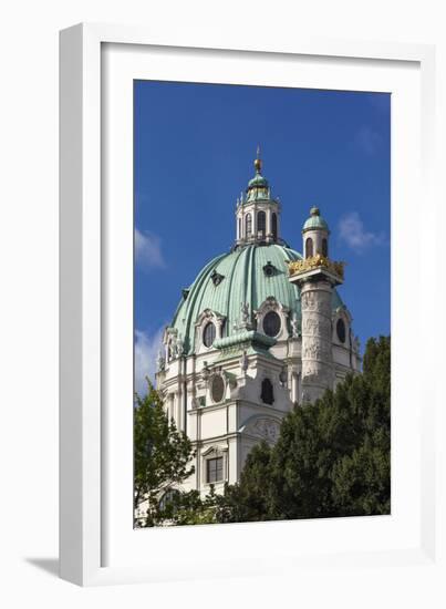 Austria, Vienna, Karlskirche (St. Charles's Church), Baroque-Gerhard Wild-Framed Photographic Print