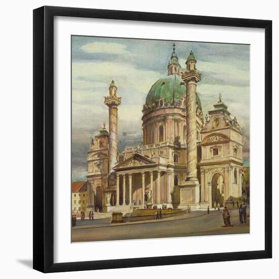 Austria, Vienna, Karlskirche-null-Framed Giclee Print