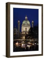 Austria, Vienna, Karlsplatz, Christmas Market, Karlskirche-Gerhard Wild-Framed Photographic Print