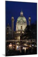 Austria, Vienna, Karlsplatz, Christmas Market, Karlskirche-Gerhard Wild-Mounted Photographic Print