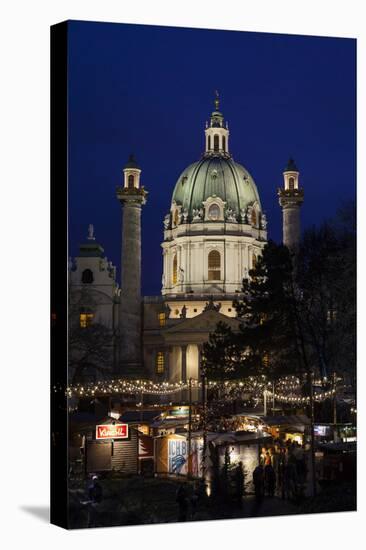 Austria, Vienna, Karlsplatz, Christmas Market, Karlskirche-Gerhard Wild-Stretched Canvas