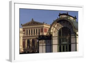 Austria, Vienna, Karlsplatz Underground Station, Designed Between 1894 and 1899-Otto Wagner-Framed Giclee Print