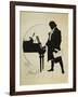 Austria, Vienna, Ludwig Van Beethoven at the Piano Silhouette-null-Framed Giclee Print