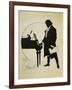 Austria, Vienna, Ludwig Van Beethoven at the Piano Silhouette-null-Framed Giclee Print