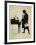 Austria, Vienna, Ludwig Van Beethoven at the Piano Silhouette-null-Framed Giclee Print