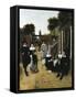 Austria, Vienna, Painted Image of Family in Delf-null-Framed Stretched Canvas