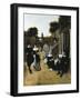 Austria, Vienna, Painted Image of Family in Delf-null-Framed Giclee Print