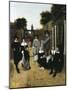 Austria, Vienna, Painted Image of Family in Delf-null-Mounted Giclee Print