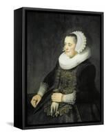 Austria, Vienna, Painted Portrait of Mature Woman-null-Framed Stretched Canvas