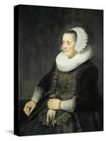 Austria, Vienna, Painted Portrait of Mature Woman-null-Stretched Canvas