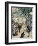 Austria, Vienna Painting of a Night at the Prater in Venice-null-Framed Giclee Print