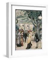 Austria, Vienna Painting of a Night at the Prater in Venice-null-Framed Giclee Print