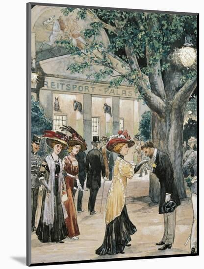 Austria, Vienna Painting of a Night at the Prater in Venice-null-Mounted Giclee Print