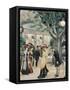 Austria, Vienna Painting of a Night at the Prater in Venice-null-Framed Stretched Canvas