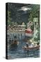 Austria, Vienna Painting of a Night at the Prater in Venice-null-Stretched Canvas