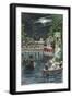 Austria, Vienna Painting of a Night at the Prater in Venice-null-Framed Giclee Print