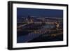 Austria, Vienna, Panorama, the Danube, Bridges, Evening Mood-Gerhard Wild-Framed Photographic Print