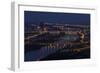 Austria, Vienna, Panorama, the Danube, Bridges, Evening Mood-Gerhard Wild-Framed Photographic Print