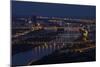 Austria, Vienna, Panorama, the Danube, Bridges, Evening Mood-Gerhard Wild-Mounted Photographic Print