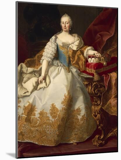 Austria, Vienna, Portrait of Maria Theresa Habsburg, Holy Roman Empress-null-Mounted Giclee Print