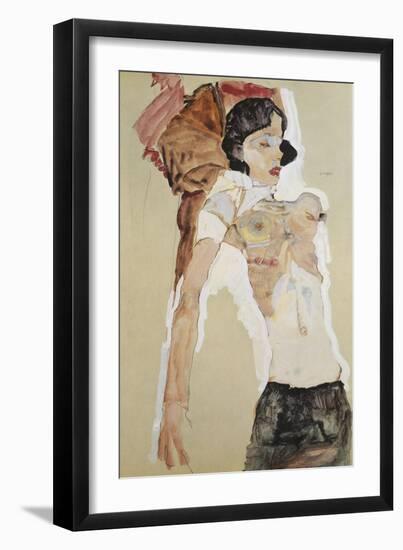 Austria, Vienna, Seminude Female Figure-null-Framed Giclee Print