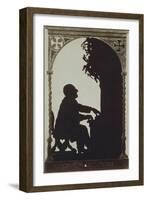 Austria, Vienna, Silhouette of Composer Anton Bruckner at the Organ-null-Framed Giclee Print