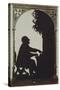 Austria, Vienna, Silhouette of Composer Anton Bruckner at the Organ-null-Stretched Canvas