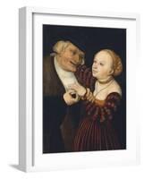 Austria, Vienna, the Old Man and the Young Woman-null-Framed Giclee Print