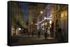 Austria, Vienna, Wallnerstra§e, Pedestrian Area, Christmas Lighting, Restaurant-Gerhard Wild-Framed Stretched Canvas