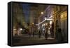 Austria, Vienna, Wallnerstra§e, Pedestrian Area, Christmas Lighting, Restaurant-Gerhard Wild-Framed Stretched Canvas