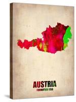 Austria Watercolor Poster-NaxArt-Stretched Canvas