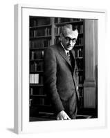 Austrian Born Mathematician Kurt Godel in Serious Portrait at Institute of Advanced Study-Alfred Eisenstaedt-Framed Premium Photographic Print