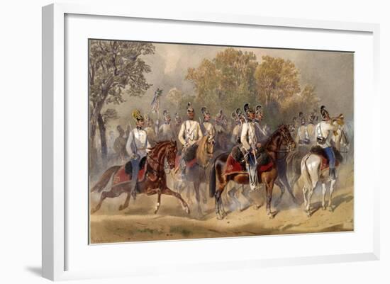 Austrian Dragoons, C.1853-Carl Goebel-Framed Giclee Print