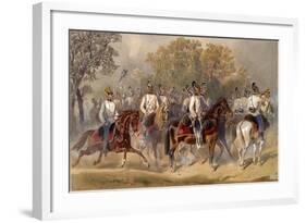 Austrian Dragoons, C.1853-Carl Goebel-Framed Giclee Print