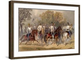 Austrian Dragoons, C.1853-Carl Goebel-Framed Giclee Print