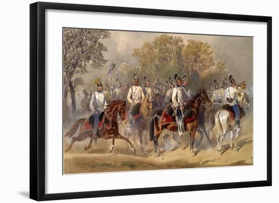 Austrian Dragoons, C.1853-Carl Goebel-Framed Giclee Print