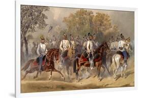 Austrian Dragoons, C.1853-Carl Goebel-Framed Giclee Print