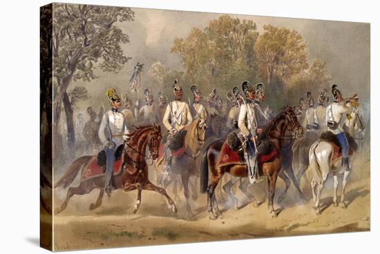 Austrian Dragoons, C.1853-Carl Goebel-Stretched Canvas