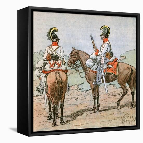 Austrian Dragoons-Louis Charles Bombled-Framed Stretched Canvas