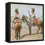 Austrian Dragoons-Louis Charles Bombled-Framed Stretched Canvas