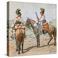 Austrian Dragoons-Louis Charles Bombled-Stretched Canvas