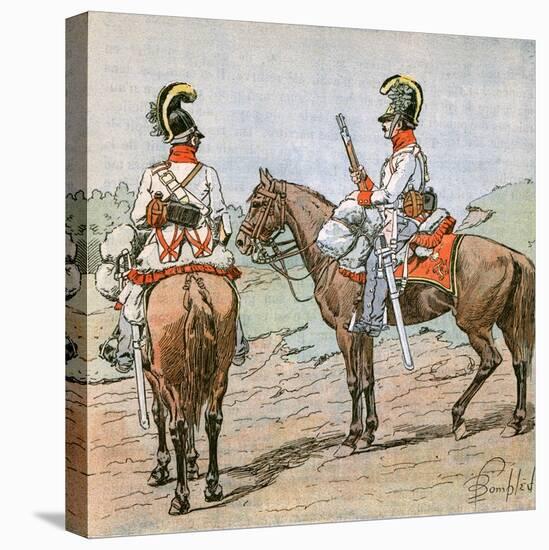 Austrian Dragoons-Louis Charles Bombled-Stretched Canvas